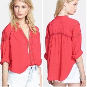 Free People Coral Every Girl Top